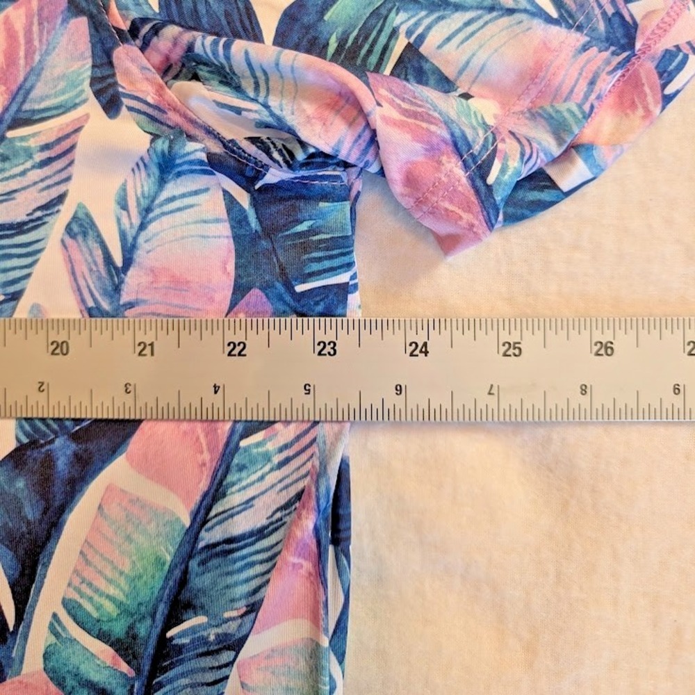 7 Diamonds Golf Polo Men XL Verde Wicking Anti-Microbial Stretch Colorful Palms - Picture 4 of 4